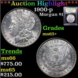 ***Auction Highlight*** 1900-p Morgan Dollar $1 Graded GEM+ Unc By USCG (fc)