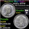 Image 1 : ***Auction Highlight*** 1950-s BTW Old Commem Half Dollar 50c Graded Gem++ Unc By USCG (fc)