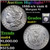 Image 1 : ***Auction Highlight*** 1888-s /s vam 6 Morgan Dollar $1 Graded Select+ Unc By USCG (fc)