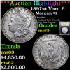 Image 1 : ***Auction Highlight*** 1897-o Vam 6 Morgan Dollar $1 Graded Select Unc BY USCG (fc)