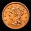 Image 2 : *Highlight Of Entire Auction* 1857 N-2 Braided Hair Large Cent 1c Graded Select+ Unc RD By USCG (fc)