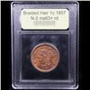 Image 4 : *Highlight Of Entire Auction* 1857 N-2 Braided Hair Large Cent 1c Graded Select+ Unc RD By USCG (fc)