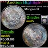 Image 1 : ***Auction Highlight*** 1884-o/o Vam 3 Rainbow Toned Morgan Dollar $1 Graded GEM Unc By USCG (fc)