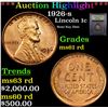 Image 1 : ***Auction Highlight*** 1926-s Lincoln Cent 1c Graded Unc+ RD By USCG (fc)
