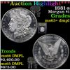 Image 1 : ***Auction Highlight*** 1881-s Morgan Dollar $1 Graded GEM+ DMPL By USCG (fc)
