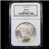 Image 2 : NGC 1923-p Peace Dollar $1 Graded ms64 By NGC