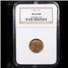 Image 2 : NGC 1911-p Lincoln Cent 1c Graded ms64 rb By NGC