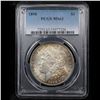 Image 2 : PCGS 1898-p Rainbow Toned Morgan Dollar $1 Graded ms63 By PCGS