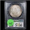 Image 3 : PCGS 1898-p Rainbow Toned Morgan Dollar $1 Graded ms63 By PCGS