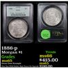 Image 1 : 1886-p Morgan Dollar $1 Graded ms65 By PCGS