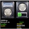 Image 1 : PCGS 1889-p Morgan Dollar $1 Graded ms63 By PCGS