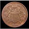 Image 2 : 1864 Two Cent Piece 2c Grades vf+