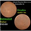 Image 1 : Blank Planchet Mint error Lincoln Cent 1c Grades Select+ Unc BN