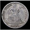 Image 2 : 1887-p Seated Liberty Dime 10c Grades vf++