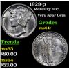 Image 1 : 1929-p Mercury Dime 10c Grades Choice+ Unc