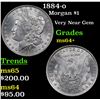 Image 1 : 1884-o Morgan Dollar $1 Grades Choice+ Unc