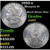 Image 1 : 1880-o Morgan Dollar $1 Grades Select Unc