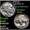 Image 1 : 1914-p Buffalo Nickel 5c Grades Choice+ Unc