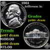 Image 1 : Proof 1961 Jefferson Nickel 5c Grades GEM++ Proof Deep Cameo