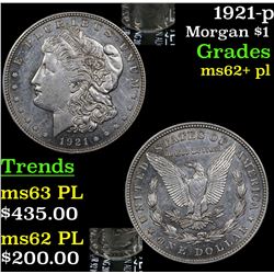 1921-p Morgan Dollar $1 Grades Select Unc+ PL