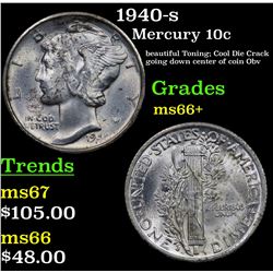 1940-s Mercury Dime 10c Grades GEM++ Unc