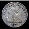 Image 2 : 1857-p Seated Liberty Half Dime 1/2 10c Grades xf