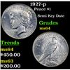 Image 1 : 1927-p Peace Dollar $1 Grades Choice Unc