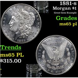 1881-s Morgan Dollar $1 Grades GEM Unc PL