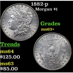 1882-p Morgan Dollar $1 Grades Select+ Unc