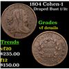 Image 1 : 1804 Cohen-1 Draped Bust Half Cent 1/2c Grades vf details