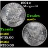 Image 1 : 1901-o Morgan Dollar $1 Grades GEM+ Unc