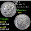 Image 1 : 1885-s Morgan Dollar $1 Grades Select Unc