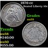 Image 1 : 1876-cc Seated Liberty Dime 10c Grades Choice AU