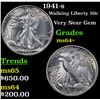 Image 1 : 1941-s Walking Liberty Half Dollar 50c Grades Choice+ Unc