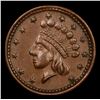Image 2 : 1864 Princess Head Liberty Civil War Token 1c Grades Select Unc BN