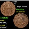 Image 1 : 1864 Two Cent Piece 2c Grades AU Details
