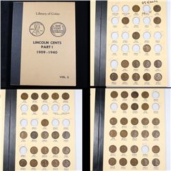 Partial Lincoln Cent Book 1909-1940 62 Coins Grades