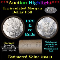 ***Auction Highlight*** 1879 & CC Uncirculated Morgan Dollar Shotgun Roll (fc)