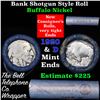 Image 1 : Buffalo Nickel Shotgun Roll in Old Bank Style 'Bell Telephone'  Wrapper 1920 & d Mint Ends