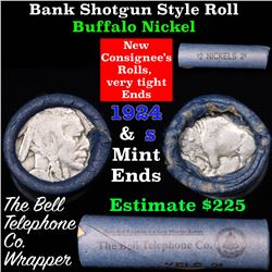 Buffalo Nickel Shotgun Roll in Old Bank Style 'Bell Telephone'  Wrapper 1924 & s Mint Ends