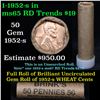 Image 1 : ***Auction Highlight*** Uncirculated 1c orig shotgun roll, 1952-s  In Old Brinks wrapper  (fc)
