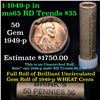 Image 1 : ***Auction Highlight*** Uncirculated 1c orig shotgun roll, 1949-p  In Old Brinks wrapper  (fc)