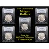 Image 1 : 5 Unc Morgan $1 Graded By PCGS Mixed Dates From The McClaren Collection