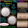 Image 1 : ***Auction Highlight*** Full solid Key date 1894-o Morgan silver dollar roll, 20 coins (fc)
