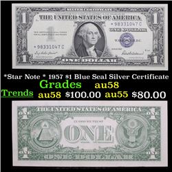 *Star Note * 1957 $1 Blue Seal Silver Certificate Grades Choice AU/BU Slider
