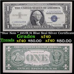 *Star Note * 1957B $1 Blue Seal Silver Certificate Grades xf