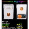 Image 1 : ***Auction Highlight*** NGC 1953-s Lincoln Cent 1c Graded ms67 rd By NGC (fc)