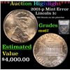 Image 1 : ***Auction Highlight*** PCGS 2001-p Mint Error Lincoln Cent 1c Graded ms67 By PCGS (fc)