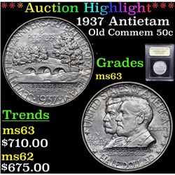 ***Auction Highlight*** 1937 Antietam Old Commem Half Dollar 50c Graded Select Unc By USCG (fc)