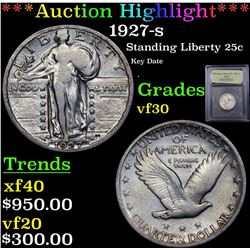 ***Auction Highlight*** 1927-s Standing Liberty Quarter 25c Graded vf++ By USCG (fc)